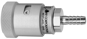F N2O Schrader Quick Connect Quick Connect to 1/4" Barb Medical Gas Fitting, Medical Gas Adapter, schrader quick connect, N2O, Nitrous Oxide, Nitrous Oxide quick connect, Nitrous Oxide quick-connect, schrader female to hose barb